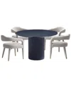 Manhattan Comfort Modern Round Dining Table & Chairs Set