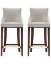 Manhattan Comfort Modern Set Of 2 Shubert Upholstered Barstools