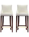 Manhattan Comfort Modern Set Of 2 Shubert Upholstered Barstools