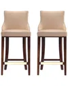 Manhattan Comfort Modern Set Of 2 Shubert Upholstered Barstools