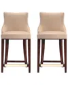 Manhattan Comfort Modern Set Of 2 Shubert Upholstered Barstools
