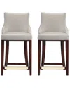 Manhattan Comfort Modern Set Of 2 Shubert Upholstered Barstools