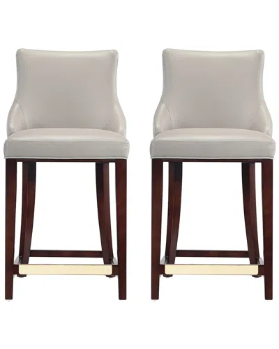 MANHATTAN COMFORT MANHATTAN COMFORT MODERN SET OF 2 SHUBERT UPHOLSTERED COUNTER STOOLS