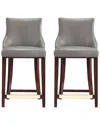 Manhattan Comfort Modern Set Of 2 Shubert Upholstered Counter Stools