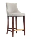 Manhattan Comfort Modern Set Of 3 Shubert Upholstered Barstools