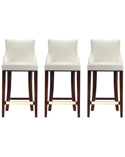 MANHATTAN COMFORT MANHATTAN COMFORT MODERN SET OF 3 SHUBERT UPHOLSTERED BARSTOOLS