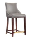 Manhattan Comfort Modern Set Of 3 Shubert Upholstered Counter Stools
