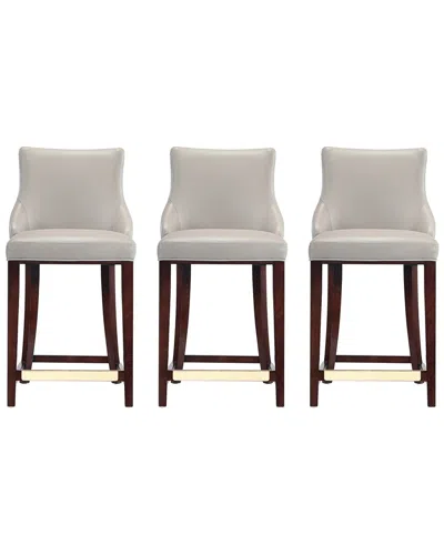 MANHATTAN COMFORT MANHATTAN COMFORT MODERN SET OF 3 SHUBERT UPHOLSTERED COUNTER STOOLS