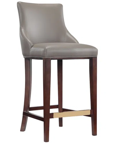 Manhattan Comfort Modern Shubert Upholstered Barstool In Brown
