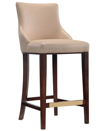 Manhattan Comfort Modern Shubert Upholstered Barstool In Brown
