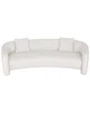 Manhattan Comfort Modern Sylvia Tweed 103.5in Sofa With Accent Pillows In White