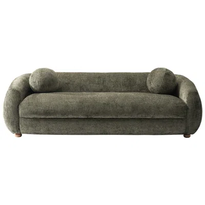 Manhattan Comfort Modern Tribeca Chenille 85.8in Sofa In Green