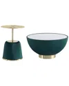 Manhattan Comfort Modern Upholstered Anderson Coffee Table & Anderson 1 End  Table