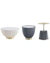 Manhattan Comfort Modern Upholstered Anderson Coffee Table With Anderson 1 & 2  End Tables