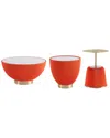 Manhattan Comfort Modern Upholstered Anderson Coffee Table With Anderson 1 & 2  End Tables