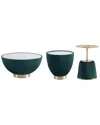 Manhattan Comfort Modern Upholstered Anderson Coffee Table With Anderson 1 & 2  End Tables