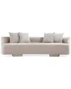 Manhattan Comfort Modern Verandah Chenille 112in Xl Sofa In Neutral