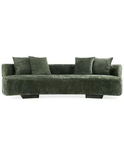 Manhattan Comfort Modern Verandah Chenille 112in Xl Sofa In Green
