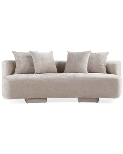 Manhattan Comfort Modern Verandah Chenille 90.6in Sofa In Neutral