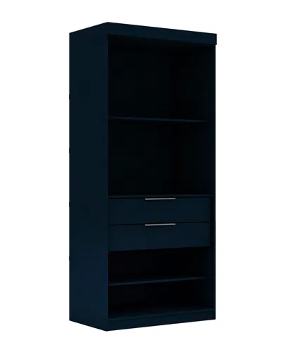 Manhattan Comfort Mulberry Open Sectional Closet In Blue