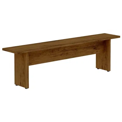Manhattan Comfort Nomad 67.91 Dining Bench In Nature In Brown