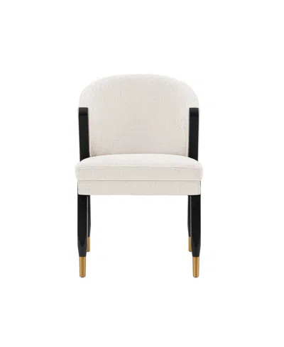 Manhattan Comfort Ola 21.46" Wide Boucle Upholstered Dining Chair In Cream