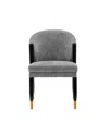 Manhattan Comfort Ola 21.46" Wide Boucle Upholstered Dining Chair In Gray