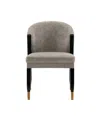 Manhattan Comfort Ola 21.46" Wide Boucle Upholstered Dining Chair In Stone