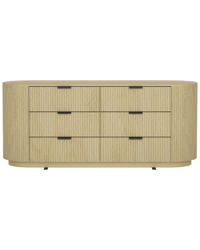 Manhattan Comfort Olivia Modern Double Dresser With 6 Drawers In Neutral