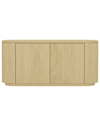 Manhattan Comfort Olivia Modern Sideboard With 4 Adjustable Shelves In Brown