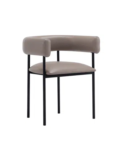 Manhattan Comfort Onda 29.1" Faux Leather Upholstered Dining Chair In Gray