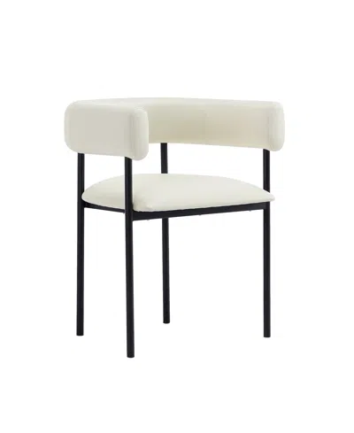 Manhattan Comfort Onda 29.1" Faux Leather Upholstered Dining Chair In White