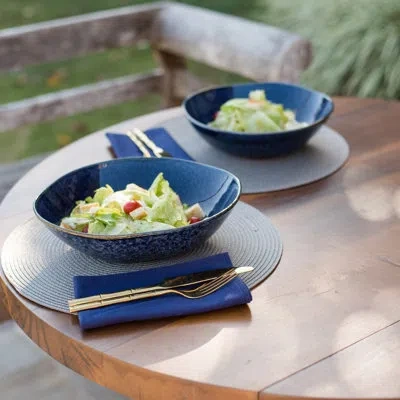 Manhattan Comfort Oxford Unni 54.1 Oz. Soup Bowl In Dark Blue