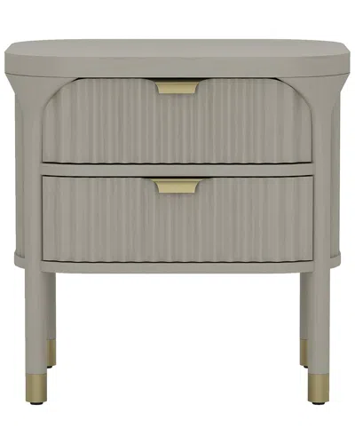 Manhattan Comfort Park 24in Nightstand In Gray