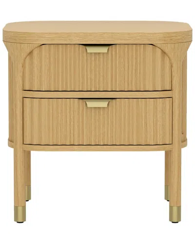 Manhattan Comfort Park 24in Nightstand In Brown