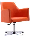 Manhattan Comfort Pelo Adjustable Height Swivel Accent Chair In Oran