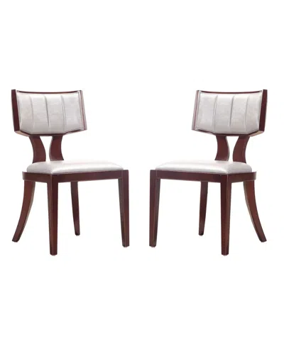 Manhattan Comfort Pulitzer 2-piece Leatherette Upholstered Dining Chair Set