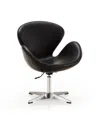 Manhattan Comfort Raspberry Adjustable Swivel Chair In Black