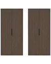 Manhattan Comfort Rivington Modern 38in Bookcase Cabinet (5-shelf) In Brown