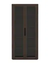 Manhattan Comfort Rivington Modern 38in Bookcase Cabinet (5-shelf) In Brown
