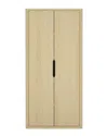 Manhattan Comfort Rivington Modern 38in Bookcase Cabinet (5-shelf) In Neutral