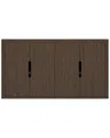 Manhattan Comfort Rivington Modern 60in Sideboard (4-shelf) In Brown