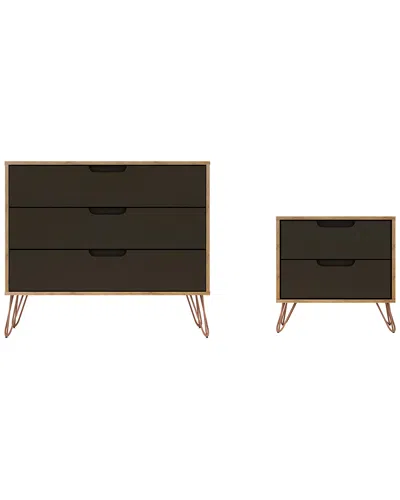 Manhattan Comfort Rockefeller Dresser & Nightstand Set