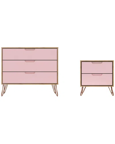 Manhattan Comfort Rockefeller Dresser & Nightstand Set