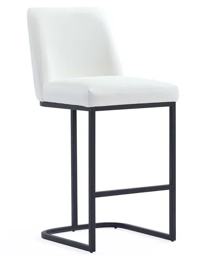 Manhattan Comfort Serena Modern Leatherette Upholstered Counter Stool In White