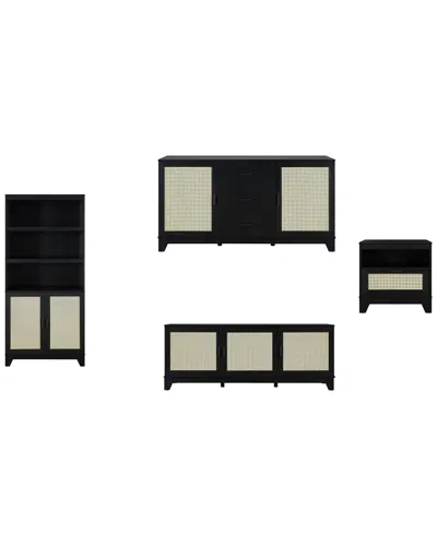 Manhattan Comfort Seridan 4pc Living Room Set