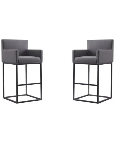 MANHATTAN COMFORT MANHATTAN COMFORT SET OF 2 AMBASSADOR BAR STOOLS