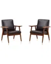 Manhattan Comfort Set Of 2 Arch Duke Accent Chairs