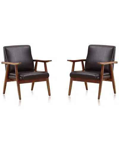 Manhattan Comfort Set Of 2 Arch Duke Accent Chairs