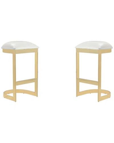 MANHATTAN COMFORT MANHATTAN COMFORT SET OF 2 AURA BAR STOOLS